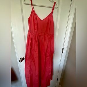 beautiful flowy coral maxi dress